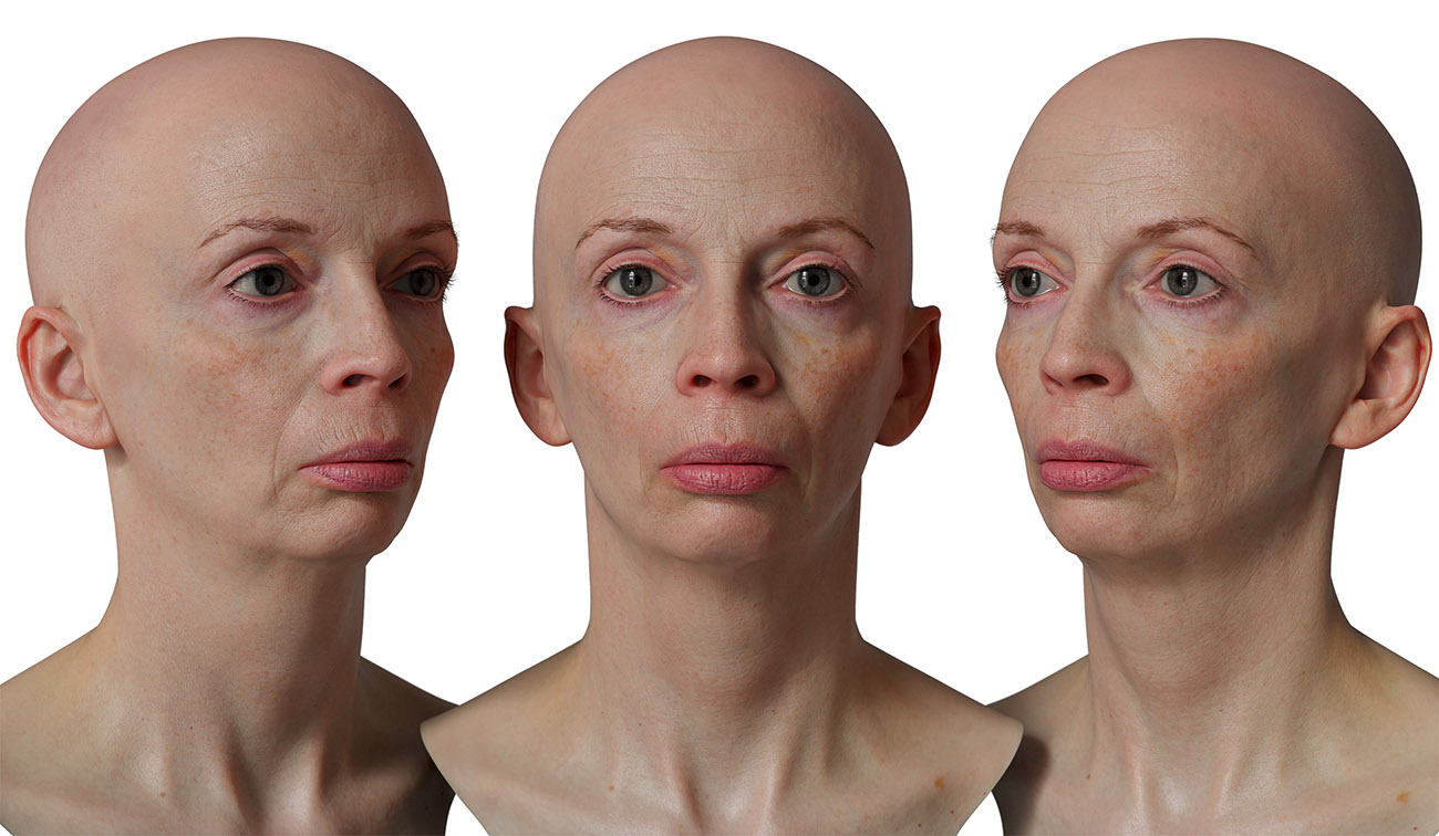 Female 3d head scan download